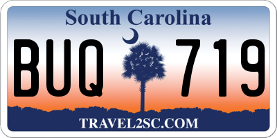 SC license plate BUQ719
