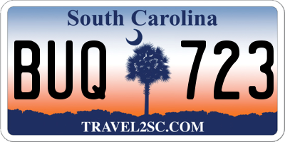 SC license plate BUQ723