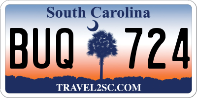SC license plate BUQ724