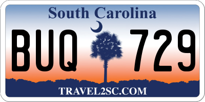 SC license plate BUQ729