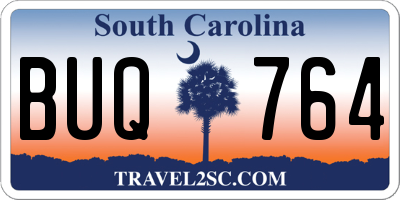 SC license plate BUQ764