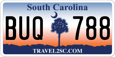 SC license plate BUQ788