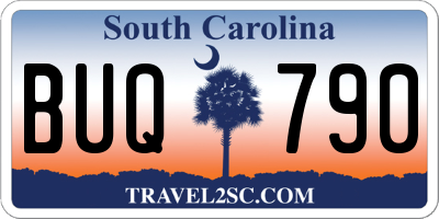 SC license plate BUQ790