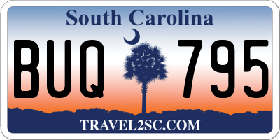 SC license plate BUQ795