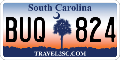 SC license plate BUQ824