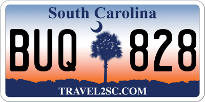 SC license plate BUQ828