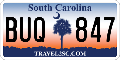 SC license plate BUQ847