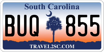 SC license plate BUQ855