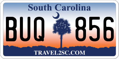 SC license plate BUQ856