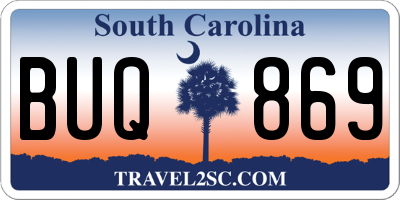 SC license plate BUQ869