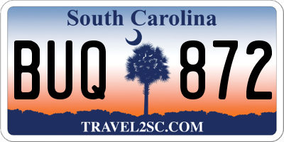 SC license plate BUQ872