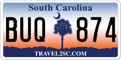 SC license plate BUQ874