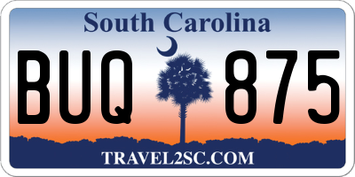 SC license plate BUQ875