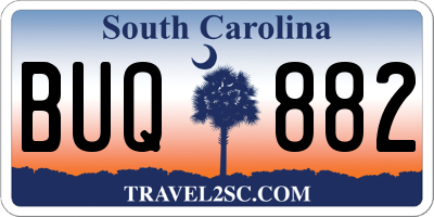 SC license plate BUQ882