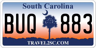 SC license plate BUQ883