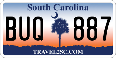 SC license plate BUQ887