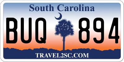 SC license plate BUQ894
