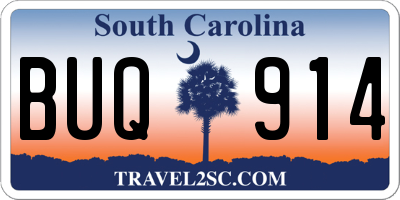 SC license plate BUQ914