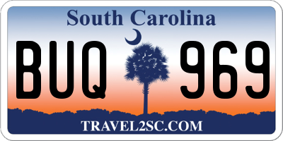 SC license plate BUQ969