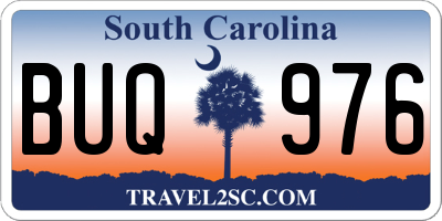 SC license plate BUQ976