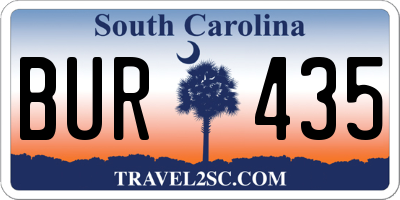 SC license plate BUR435