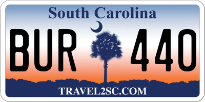 SC license plate BUR440