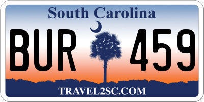 SC license plate BUR459
