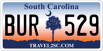 SC license plate BUR529