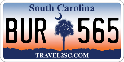 SC license plate BUR565