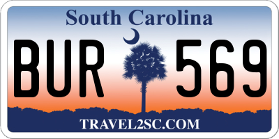 SC license plate BUR569