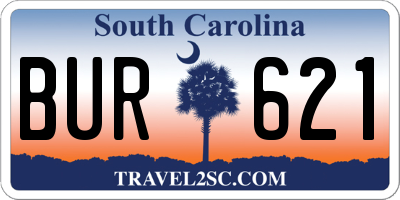 SC license plate BUR621
