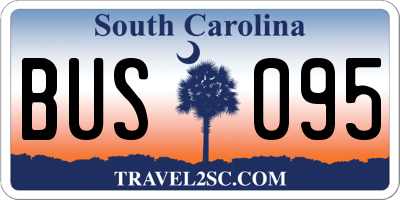 SC license plate BUS095
