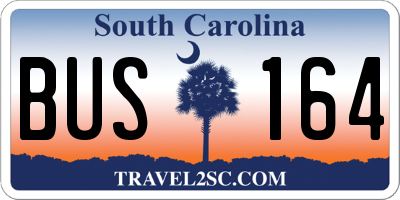 SC license plate BUS164