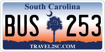 SC license plate BUS253