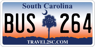 SC license plate BUS264
