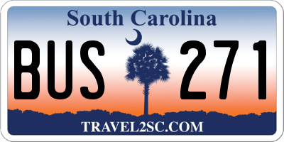 SC license plate BUS271