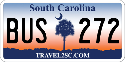 SC license plate BUS272