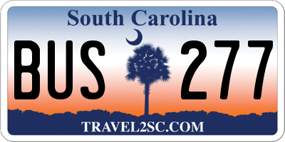 SC license plate BUS277