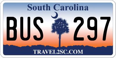 SC license plate BUS297