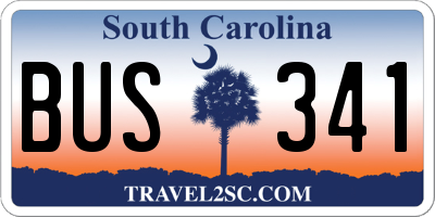 SC license plate BUS341