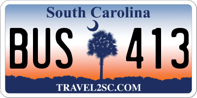 SC license plate BUS413