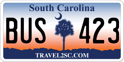 SC license plate BUS423