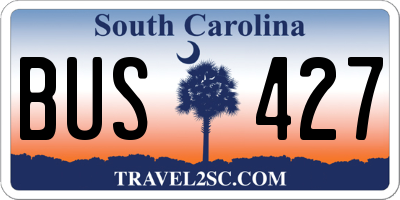 SC license plate BUS427