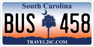 SC license plate BUS458