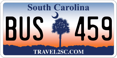 SC license plate BUS459