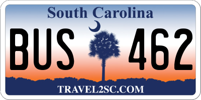 SC license plate BUS462