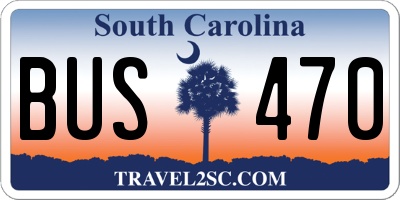 SC license plate BUS470