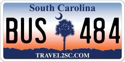 SC license plate BUS484