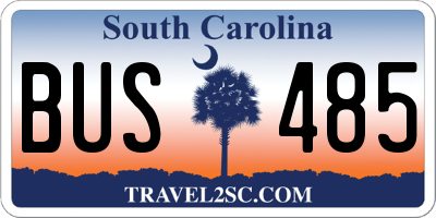 SC license plate BUS485
