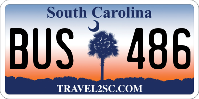 SC license plate BUS486